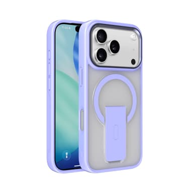 CLICK Latch case in Clear Purple, back view on a white ground